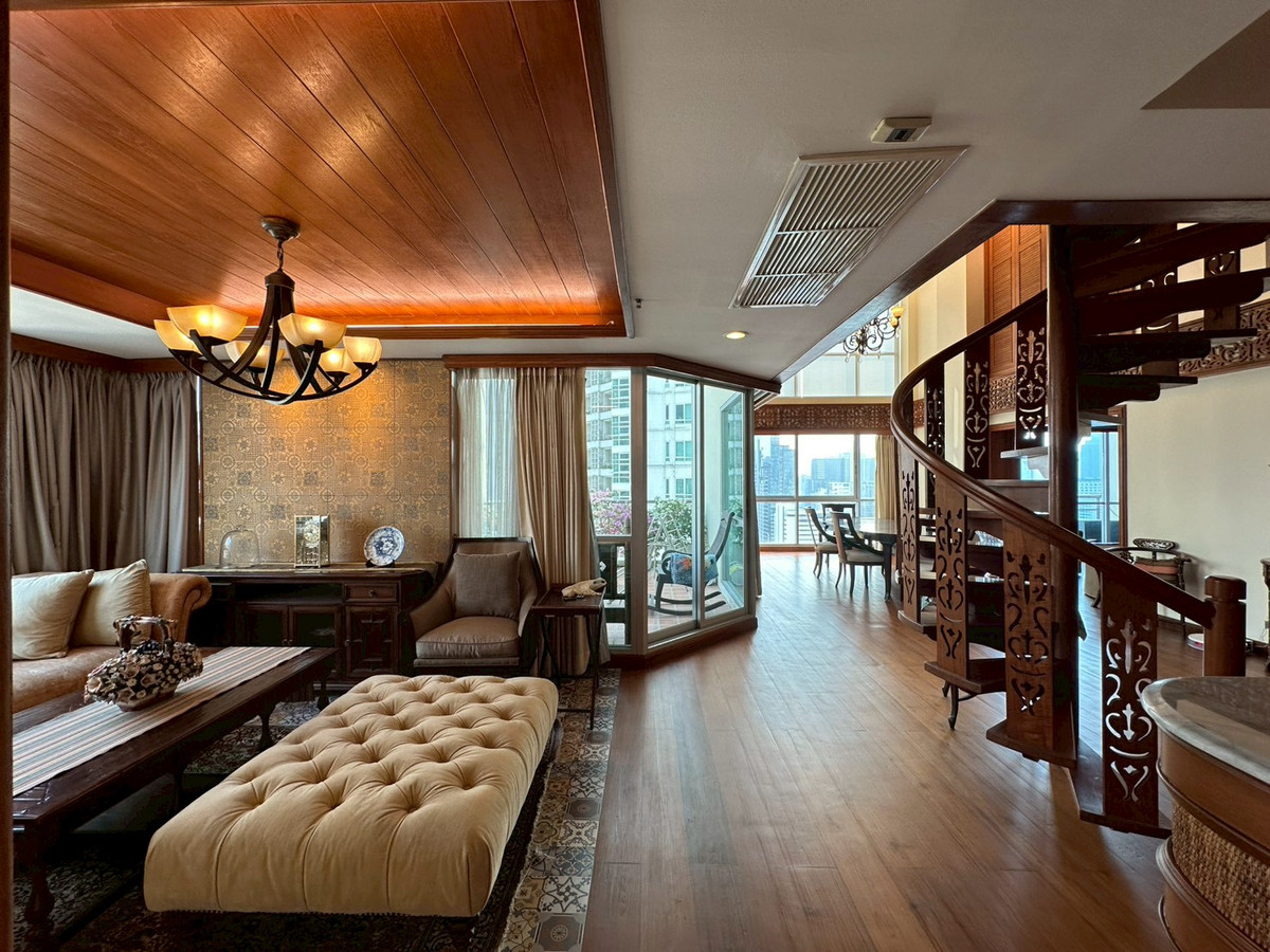 ให้เช่าคอนโดวิทยุ ชิดลม หลังสวน : ✨ให้เช่าคอนโดDuplex The Rajdamri  3ห้องนอน เฟอร์นิจอร์และเครื่องใช้ไฟฟ้าตกแต่งครบ ระเบียงกว้างวิวตึกสูง เดินทางสะดวก ใกล้ BTSราชดำริ, สวนลุมพินี