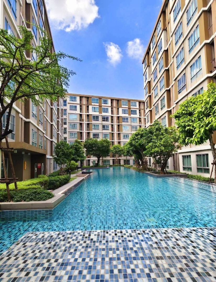 For SaleCondoPathum Thani,Rangsit, Thammasat : 🔥Urgent Sale🔥 Great Condo Campus - Rangsit Phase 2, Corner Unit, 1 Bedroom, 1 Bathroom, Garden View, Next to Swimming Pool ❗