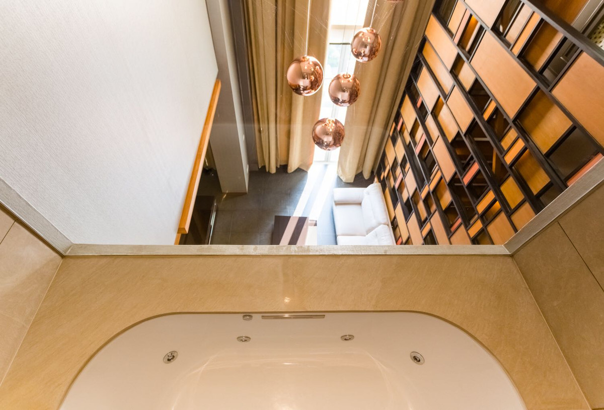 For RentCondoSathorn, Narathiwat : ✨🏢Luxury condo for rent Duplex in Sathorn area at Sukhothai Residence, 2 bedrooms, fully decorated, fully furnished, near MRT Lumpini.