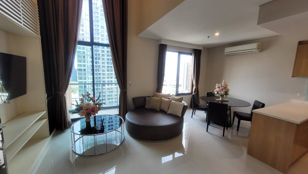 For RentCondoRama9, Petchburi, RCA : Ready to move 1+ bed 2 bath condo for rent Villa Asoke