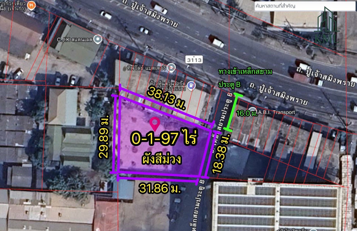For SaleLandSamut Prakan,Samrong : 📣 Beautiful plot of land for sale. Lower than the estimated price of almost 3.5 million, less than 100,000 square meters!!!
