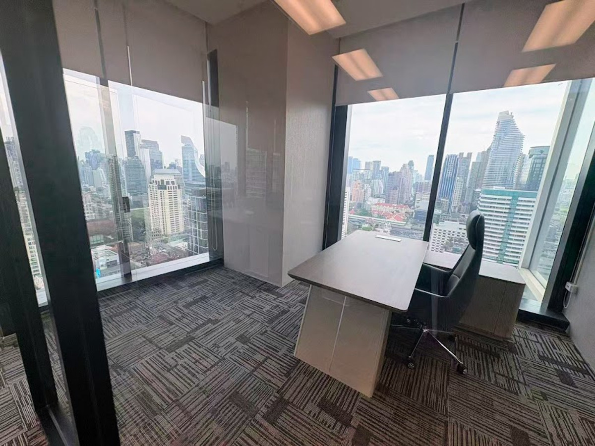 For RentOfficeWitthayu, Chidlom, Langsuan, Ploenchit : For RENT Serviced Office OK Space @PIER 111 55sqm Ready to Move Near BTS Chit Lom Central World Pratunam Siam Paragon