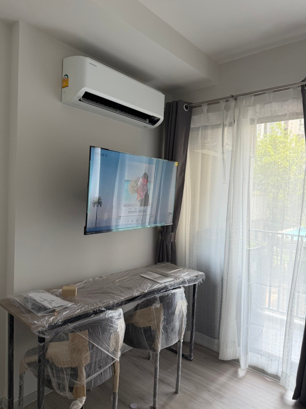 For RentCondoRatchadapisek, Huaikwang, Suttisan : Quintara Mhy Gen | Studio 23.64 sq.m. | 13,000 THB/mo | Near MRT Huai Khwang | Sliding Kitchen Divider