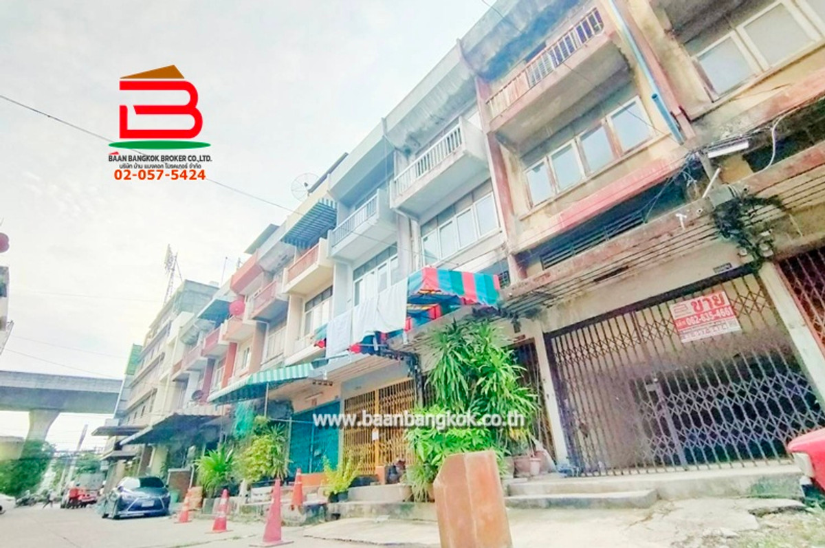 For SaleShop HouseOnnut, Udomsuk : Commercial building, Soi Sukhumvit 99, area 15 sq m., Sukhumvit Road, Bang Chak Subdistrict, Phra Khanong District, Bangkok.