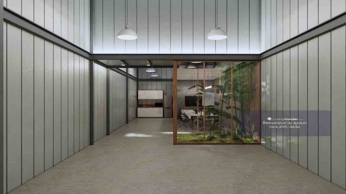 For RentWarehousePattanakan, Srinakarin : ✅ Warehouse, semi-office, chic design, has a courtyard in the middle of the room, good location, ready to use!
Convenient parking, easy travel 
Next to the Yellow Line, Phatthanakan Station.