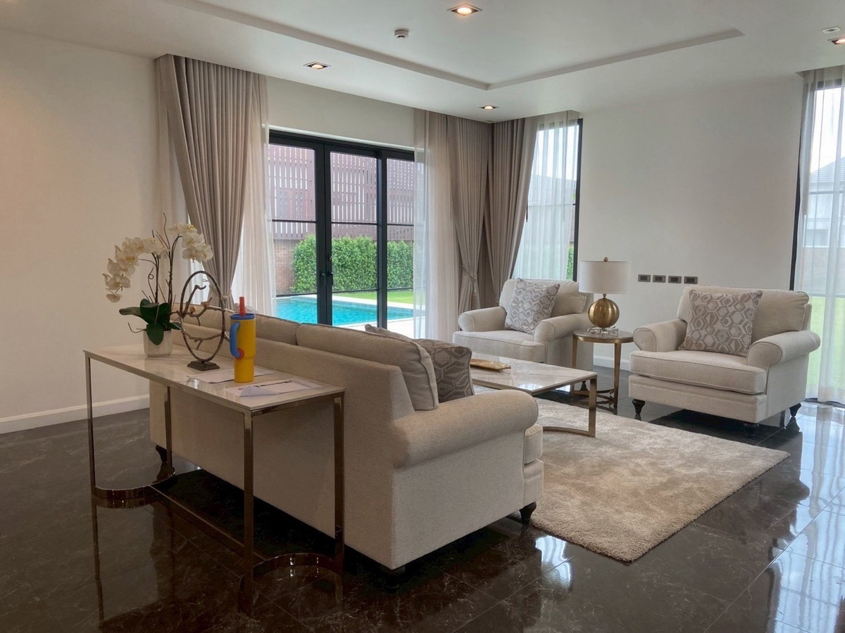 For RentHouseChaengwatana, Muangthong : Luxury Private Pool Villa Near ISB for Expat Families, Spacious Living, Ready April 2026
