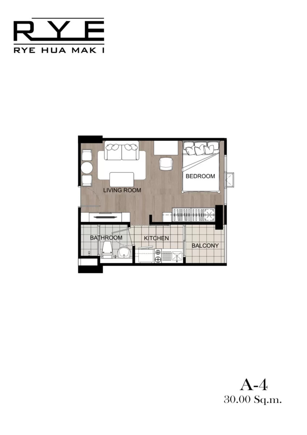 For RentCondoRamkhamhaeng, Hua Mak : Condo for rent - 200 meters - Airport Link Hua Mak -Condo Rye Hua Mak-