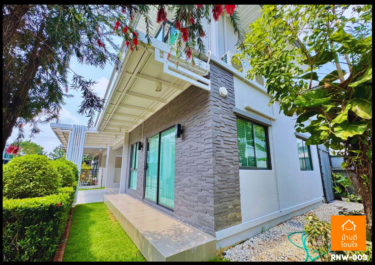 For RentNonthaburi, Bang Yai, Bangbuathong : Twin house for rent, Perfect Park Westgate (36.7 sq m.), 4 bedrooms, 3 bathrooms, ready to move in.