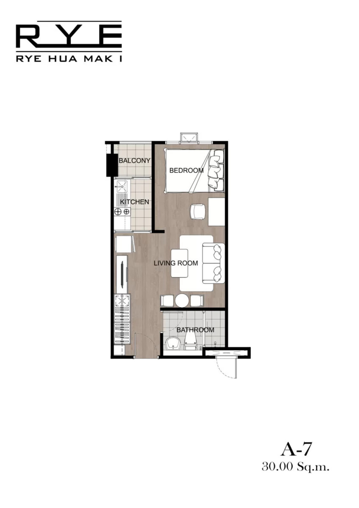 For RentCondoRamkhamhaeng, Hua Mak : Condo for rent - 200 meters - Airport Link Hua Mak -Condo Rye Hua Mak-