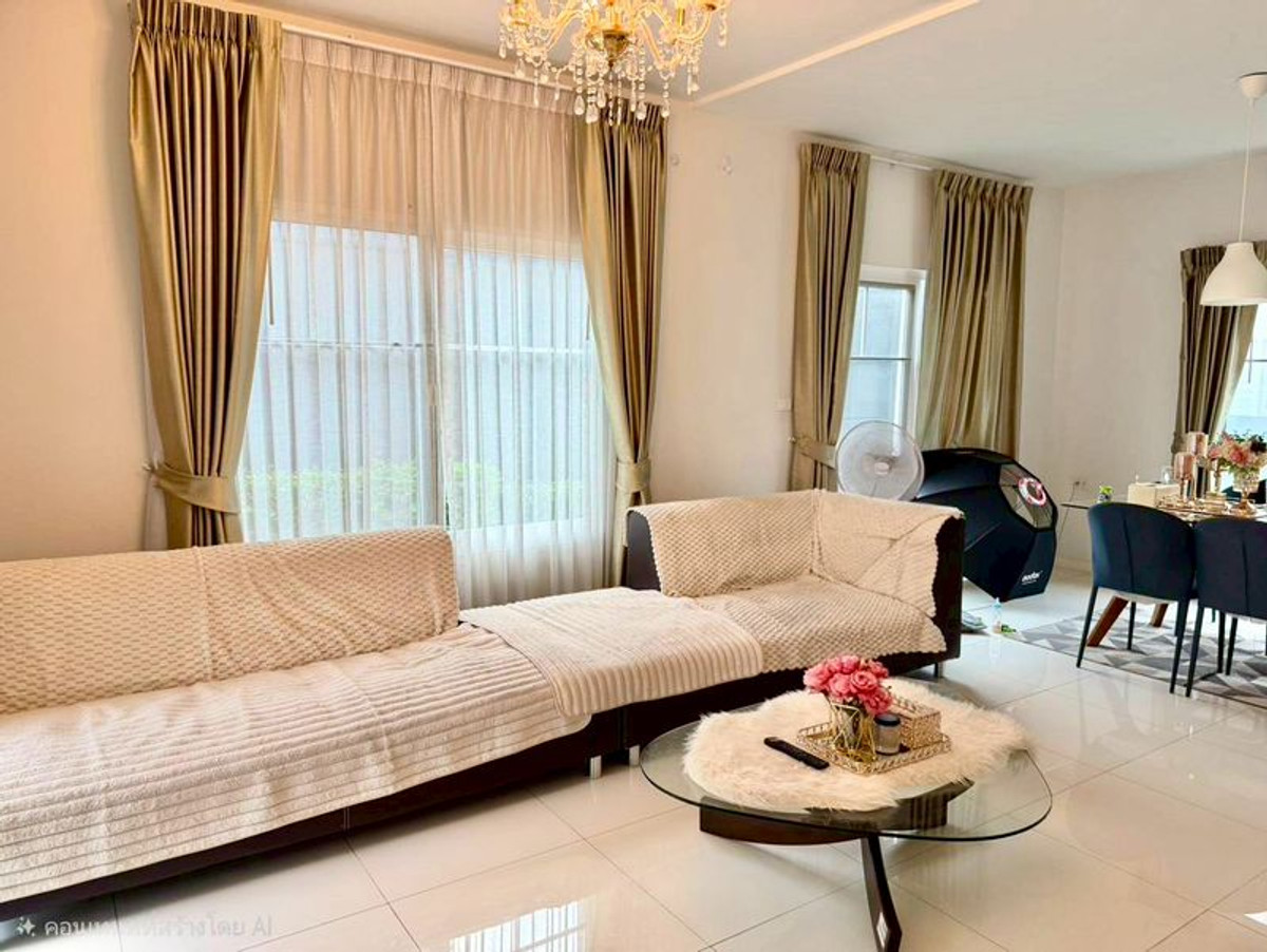 For SaleHousePhutthamonthon, Salaya : 2-story detached house for sale, Villaggio Village (Pinklao - Salaya), good location, near Mahidol University, area 56.6 square meters, 3 bedrooms, Sala Sala Subdistrict, Bang Kruai District, Nonthaburi Province.