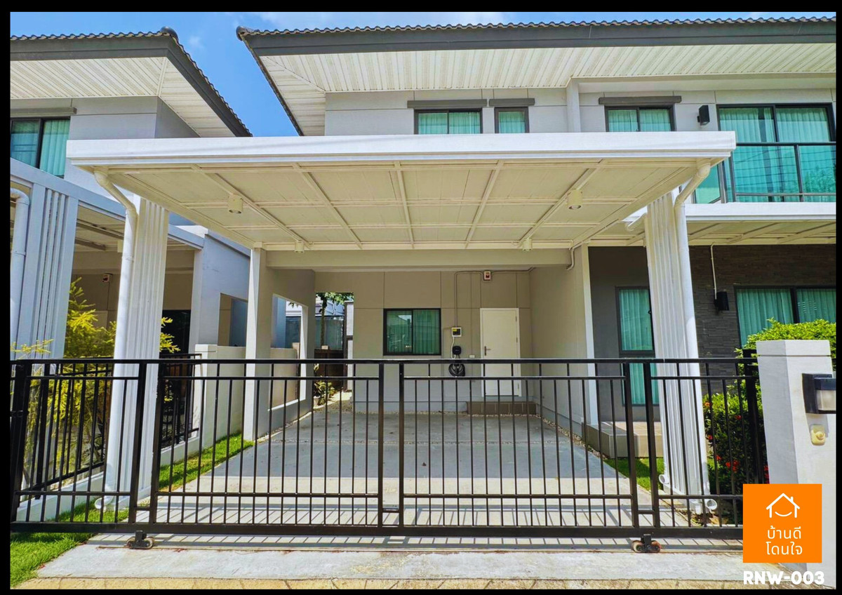 For RentNonthaburi, Bang Yai, Bangbuathong : Twin house for rent, Perfect Park Westgate (36.7 sq m.), 4 bedrooms, 3 bathrooms, ready to move in.