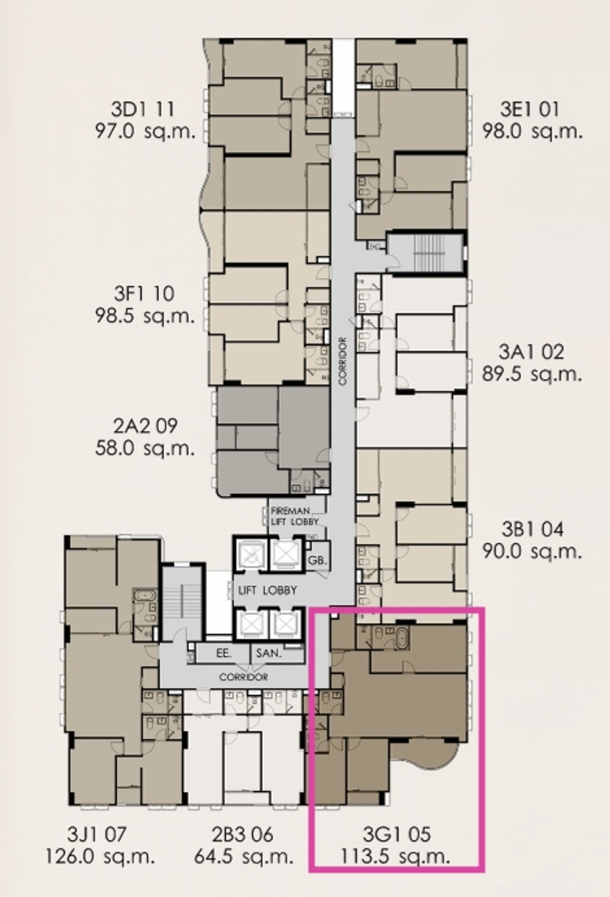 ขายดาวน์คอนโดสุขุมวิท อโศก ทองหล่อ : 🔥3 ห้องนอน 113.5 ตร.ม. ห้องหายาก โควต้าชาวต่างชาติ 外国份额