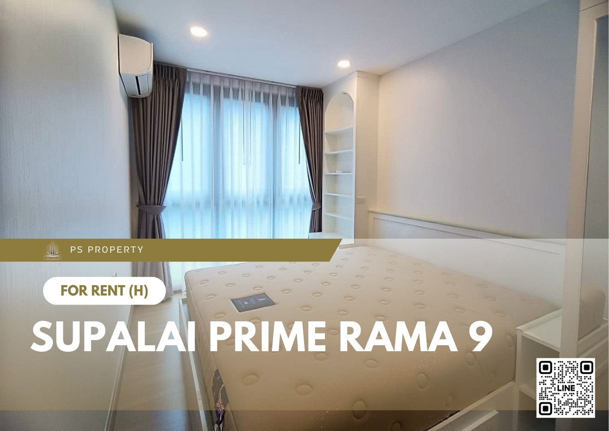 For RentCondoRama9, Petchburi, RCA : For rent 📍 Supalai Prime Rama 9 📍 2 bedrooms, fully furnished and equipped with appliances. Near MRT Rama 9.
