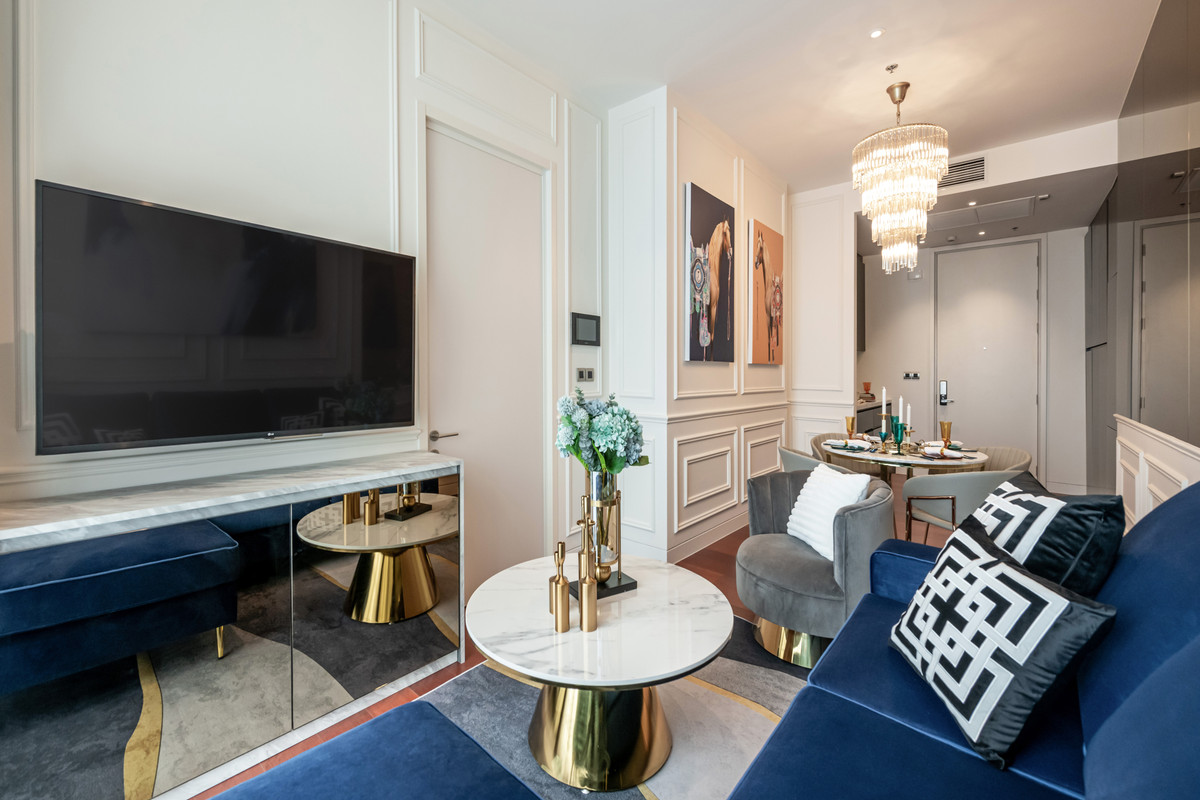 For RentCondoSukhumvit, Asoke, Thonglor : Luxury condo in Thonglor near BTS, 50 sq.m. with swimming pool and fitnessRent for only 65,000 per month EB-33122 Hurry to book before it's gone!