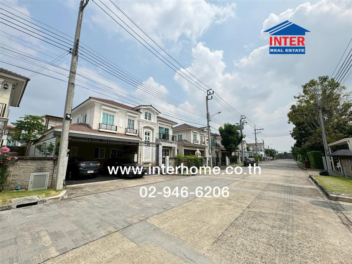 For SaleHouseKaset Nawamin,Ladplakao : 2-story detached house, 51.4 sq m, Grandio Lat Phrao-Kaset Nawamin Village, near Chocolate Ville, Nawamin Road, Bueng Kum District, Bangkok.