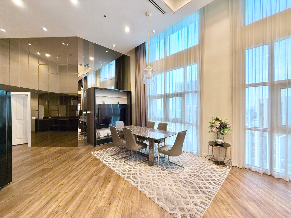 ให้เช่าคอนโดพระราม 9 เพชรบุรีตัดใหม่ RCA : 🚀 Belle Grand พระราม9 - 147ตรม. Penthouse เพดานสูง Clip(4K) 092-545-6151 (ทีม)