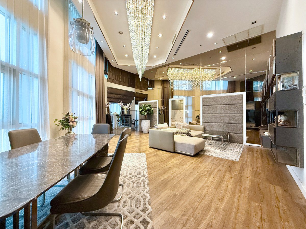 ให้เช่าคอนโดพระราม 9 เพชรบุรีตัดใหม่ RCA : 🚀 Belle Grand พระราม9 - 147ตรม. Penthouse เพดานสูง Clip(4K) 092-545-6151 (ทีม)