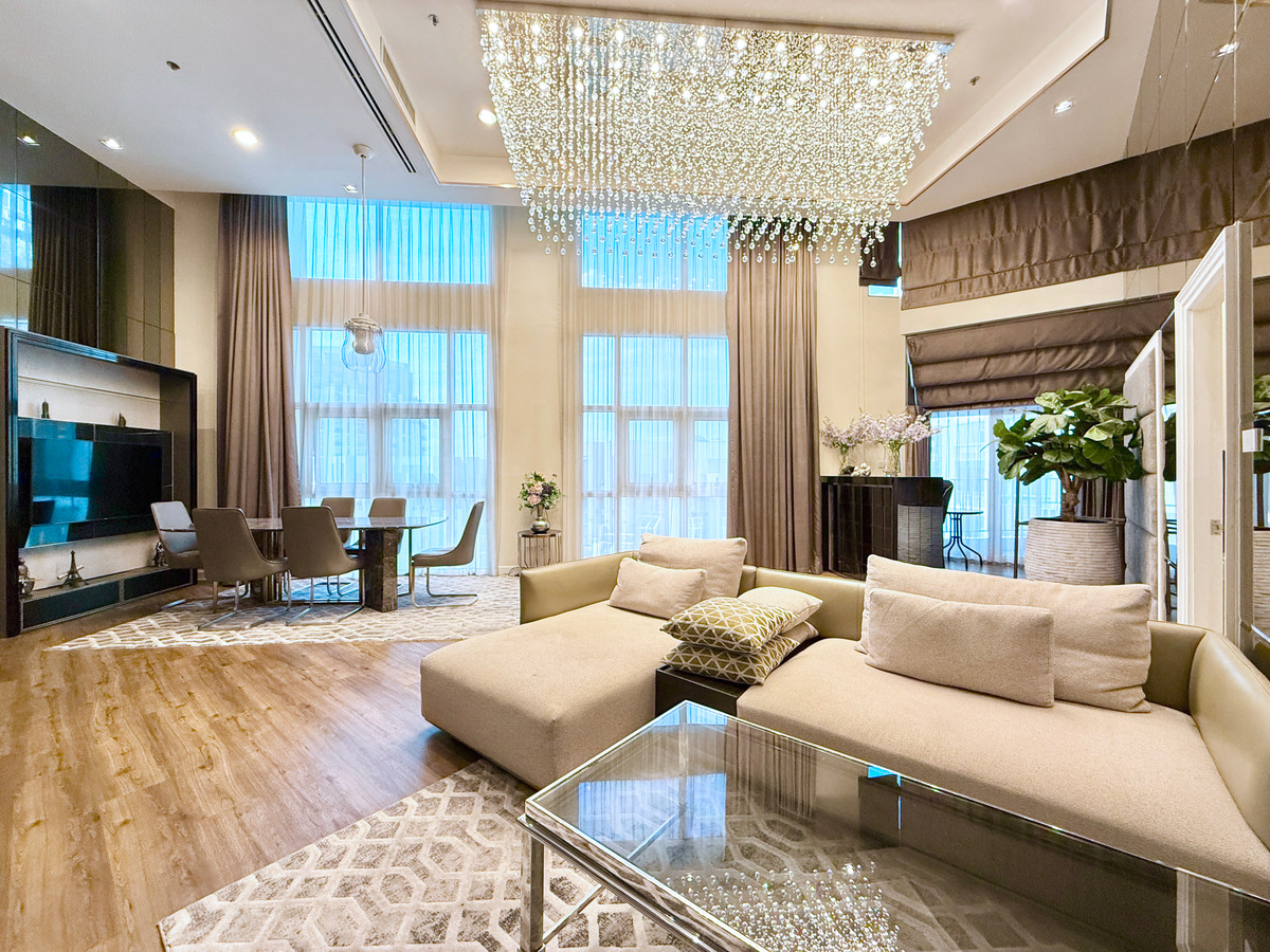 ให้เช่าคอนโดพระราม 9 เพชรบุรีตัดใหม่ RCA : 🚀 Belle Grand พระราม9 - 147ตรม. Penthouse เพดานสูง Clip(4K) 092-545-6151 (ทีม)