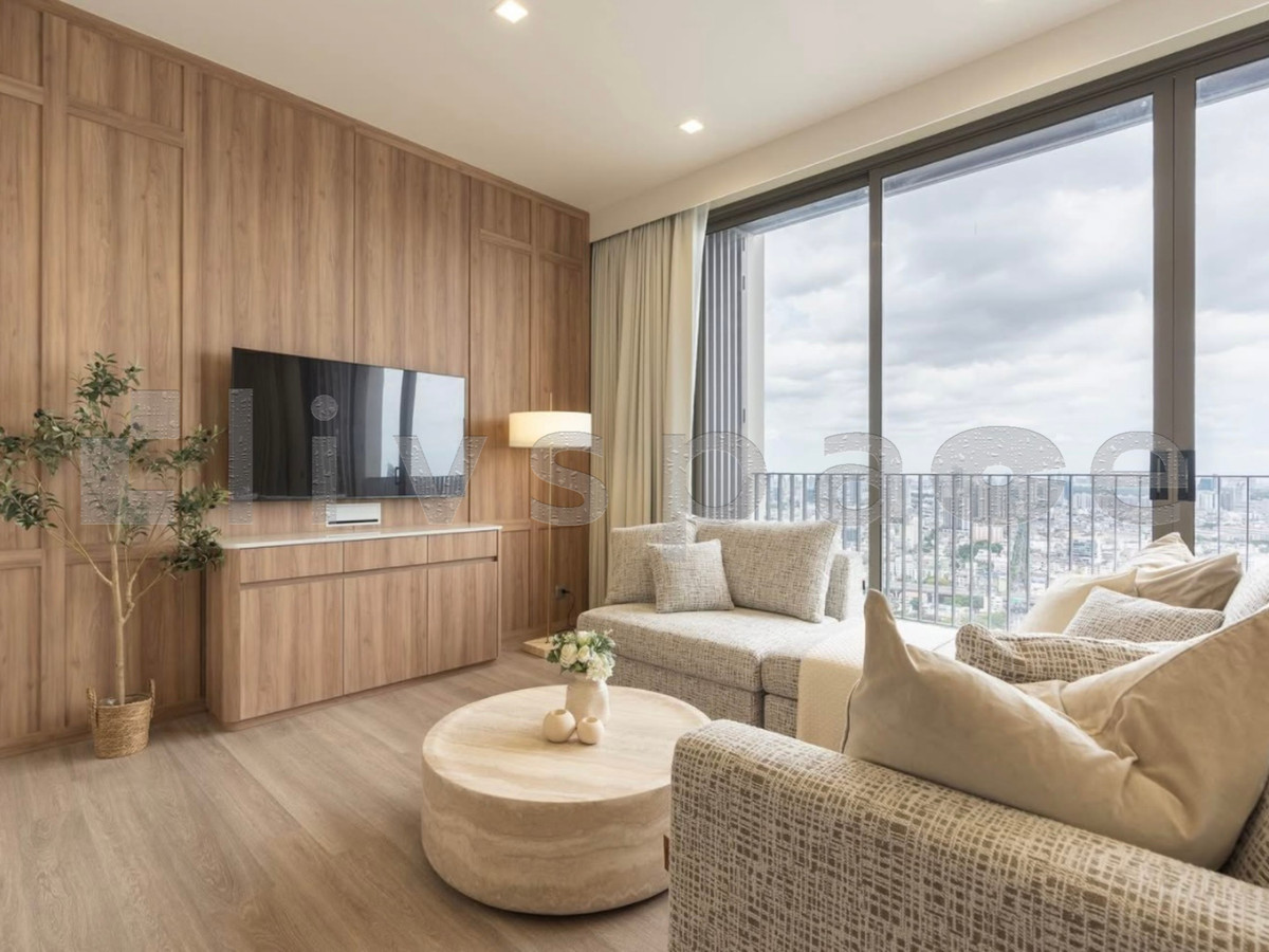 For SaleCondoSathorn, Narathiwat : ▚ LH103ツ FOR SALE: Rhythm Charoenkrung Pavillion 2BR 98sqm. 23.5M🏙️✨ High Floor & Unblocked View, Muji Style Decor, With Maid Room, Brand New Luxury Building!