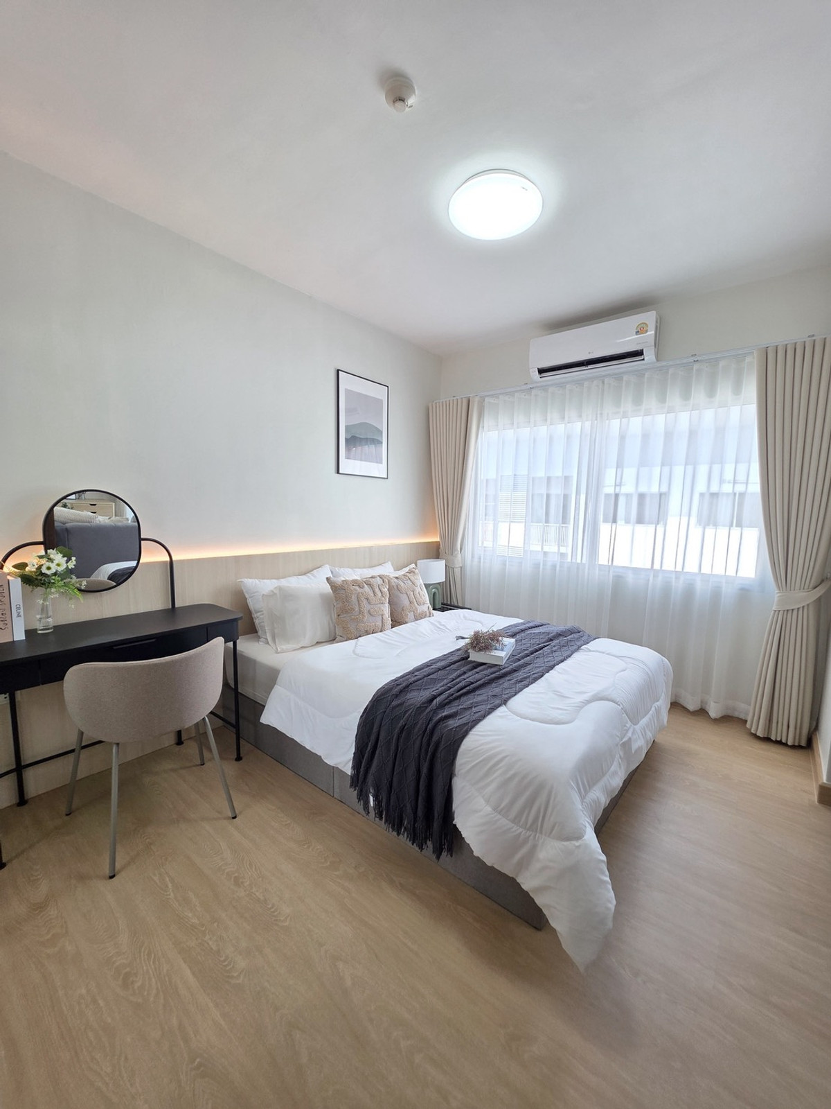 For SaleCondoOnnut, Udomsuk : K-6778 for sale!! Beautiful room, newly decorated, pool view, high floor, A space condo, Sukhumvit 77.