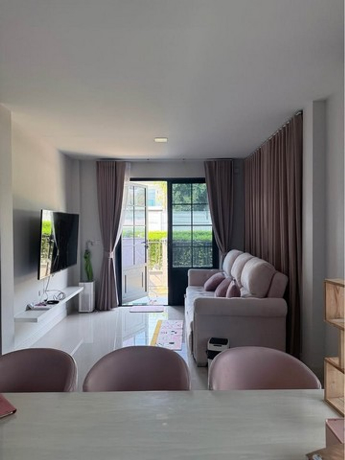 For RentPathum Thani,Rangsit, Thammasat : HR3266 2-story semi-detached house for rent, Grande Pleno project, Phahon - Vibhavadi, beautiful house, ready to move in. Complete furniture and electrical appliances