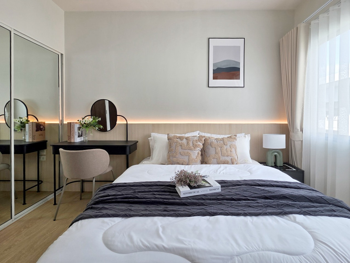 For SaleCondoOnnut, Udomsuk : K-6778 for sale!! Beautiful room, newly decorated, pool view, high floor, A space condo, Sukhumvit 77.