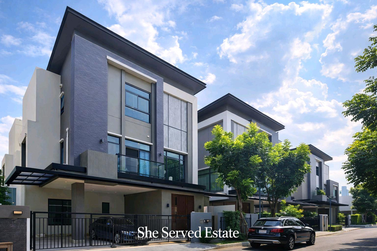For RentHouseOnnut, Udomsuk : For Rent / For Sale ◈ The Gentry Sukhumvit 101 ◈ • Land size: 56 sq.wah • Usable area: 390 rooms• 1 Multi-purpose room (convertible to bedroom)