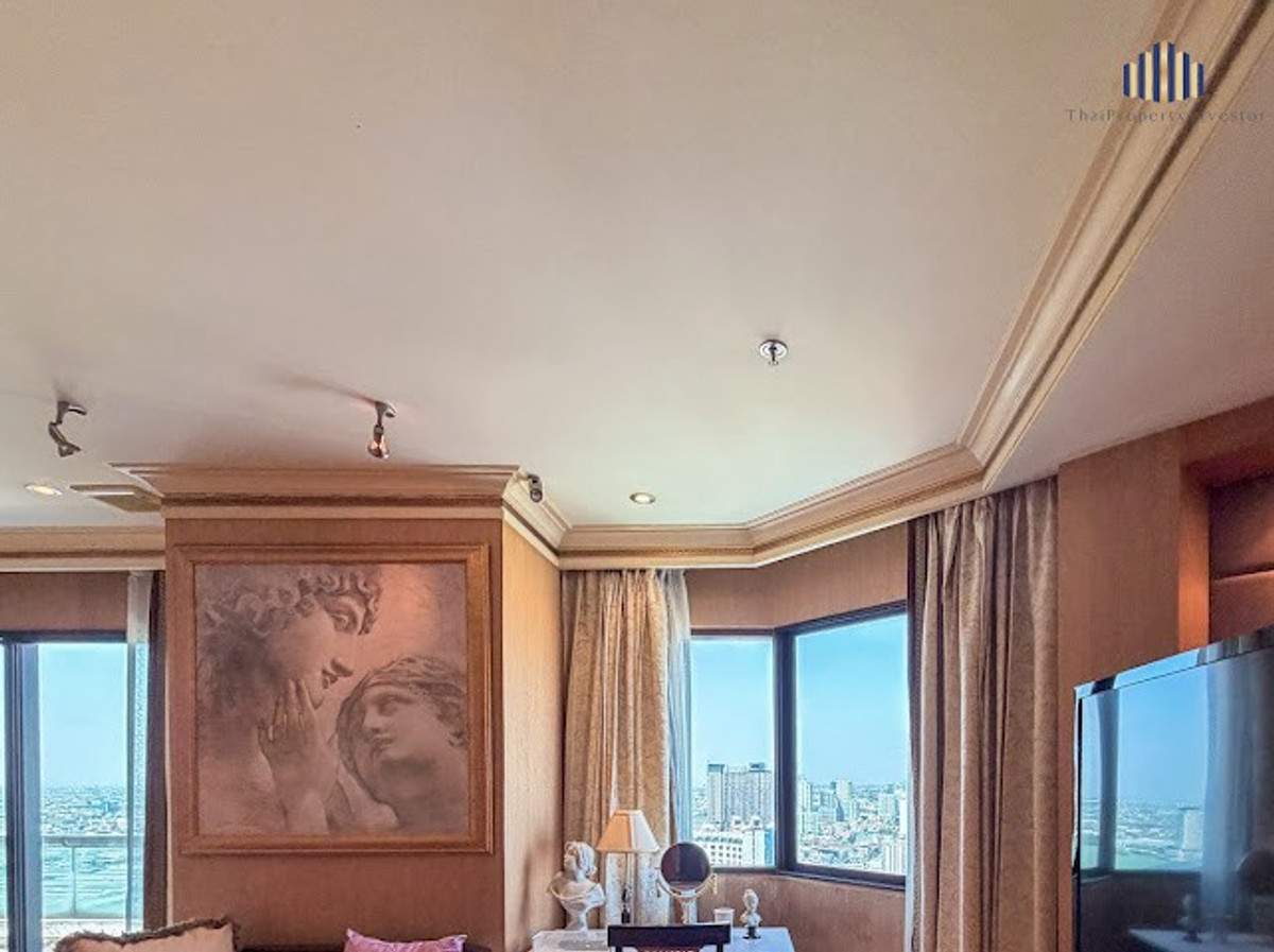 For SaleCondoRama3 (Riverside),Satupadit : Large unit on the 33rd floor, beautifully and luxuriously decorated, great value with Chao Phraya River view! Condo for sale at Salintara Condominium Rama 3, size 225.31 sq.m., near Terminal 21 Rama 3. Urgent sale.
