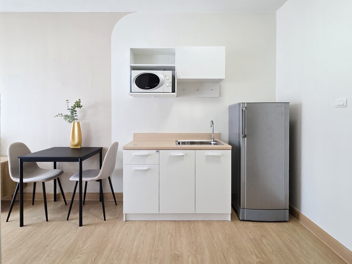 For SaleCondoOnnut, Udomsuk : K-6778 for sale!! Beautiful room, newly decorated, pool view, high floor, A space condo, Sukhumvit 77.