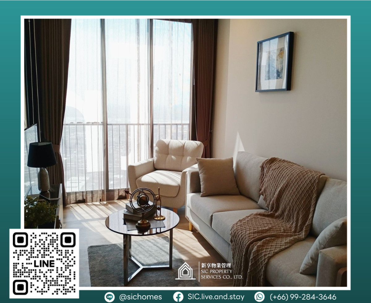 For RentCondoSukhumvit, Asoke, Thonglor : For rent ✨Oka Haus ✨1 bedroom, size 34.4 sq m🥰, convenient travel by both BTS and MRT 🚅🚆