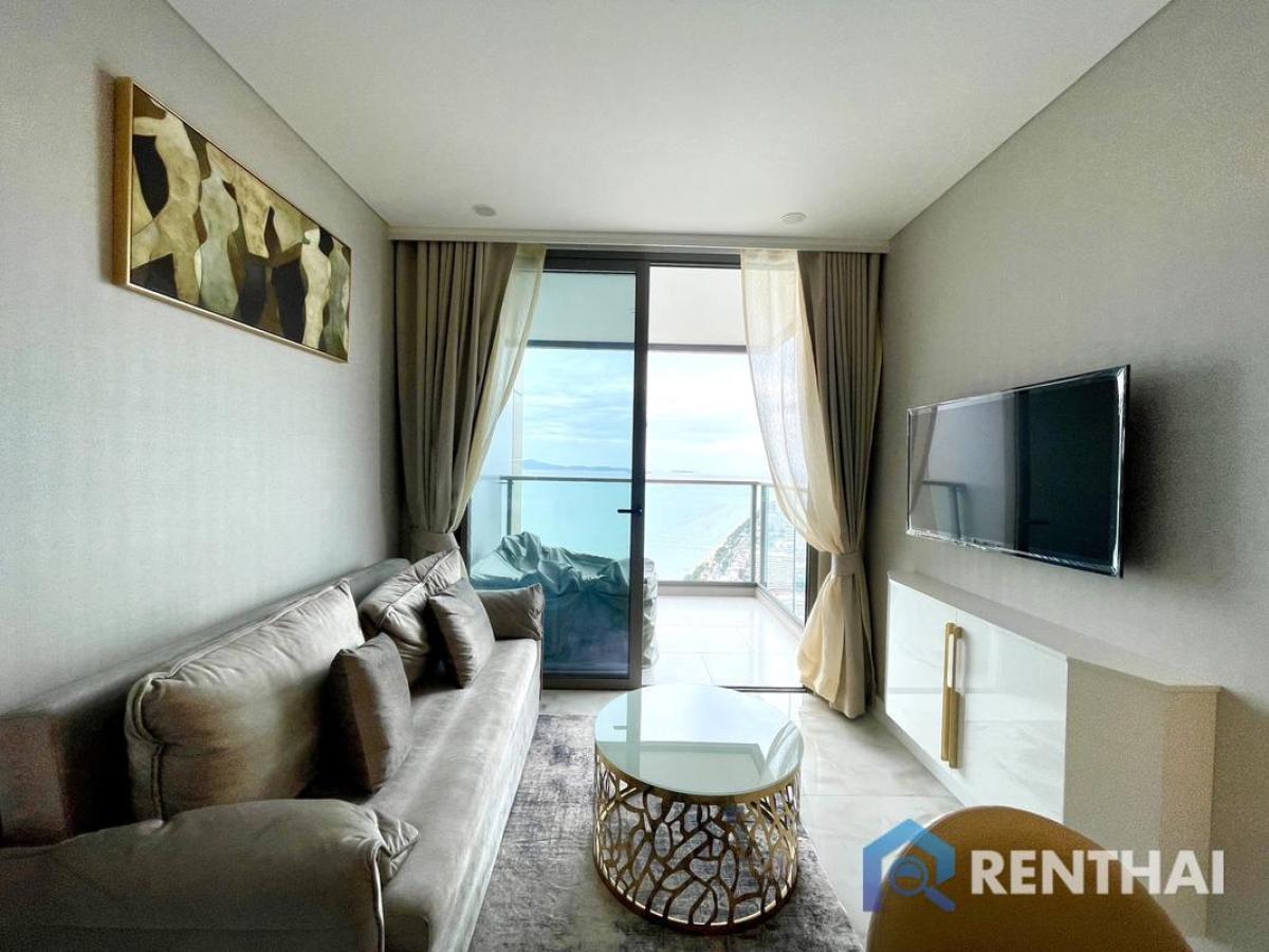 ขายคอนโดพัทยา บางแสน ชลบุรี สัตหีบ : คอนโดริมหาดจอมเทียน Copacabana Jomtien 1 ห้องนอนพร้อมอ่างจากุชชี่ริมระเบียง วิวทะเลชั้นสูง