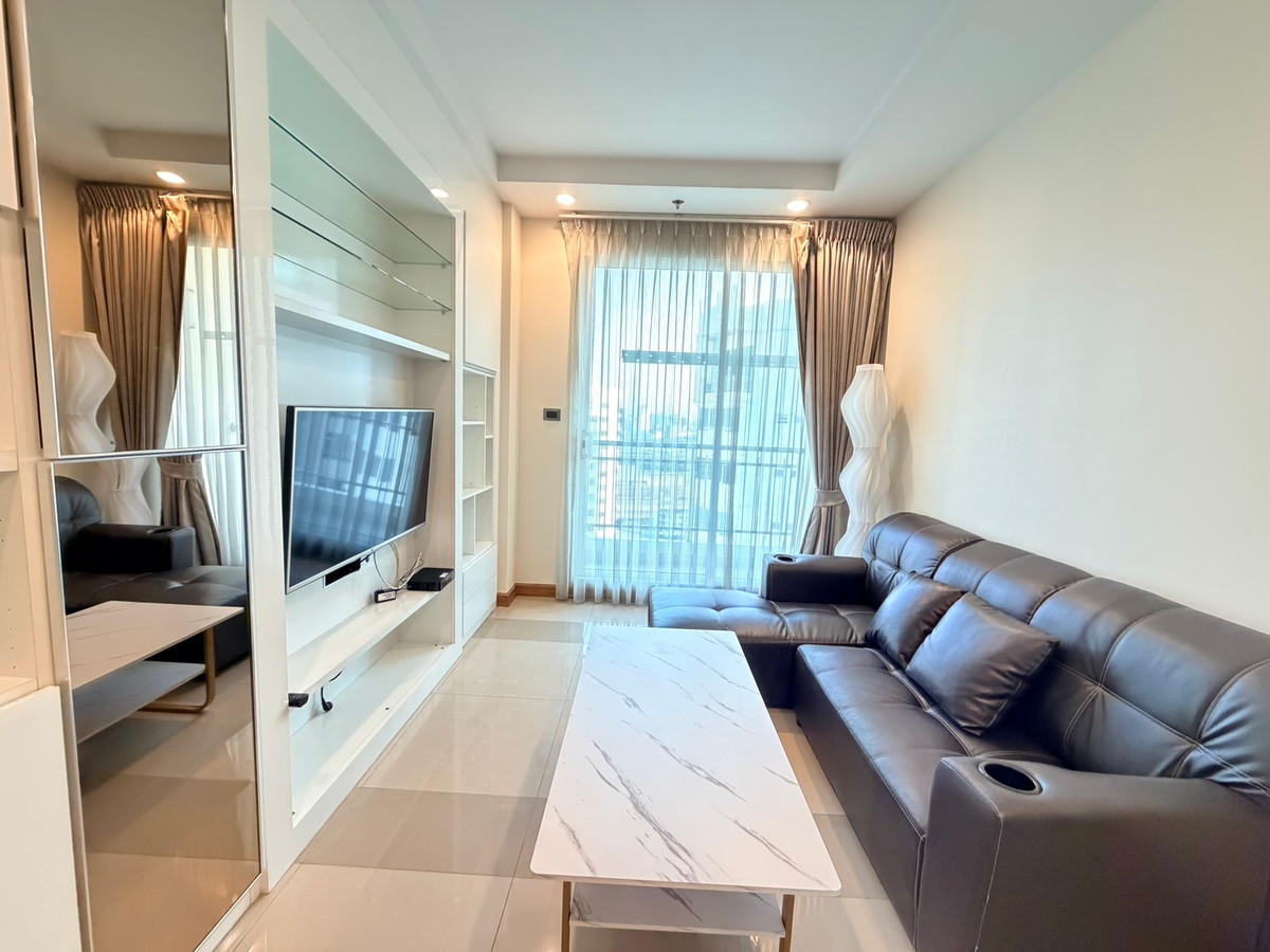 For RentCondoRama9, Petchburi, RCA : For rent!! Condo near MRT Cultural Center | Supalai Wellington | 1 bedroom, fully furnished, ready to move in, near Central Rama 9.