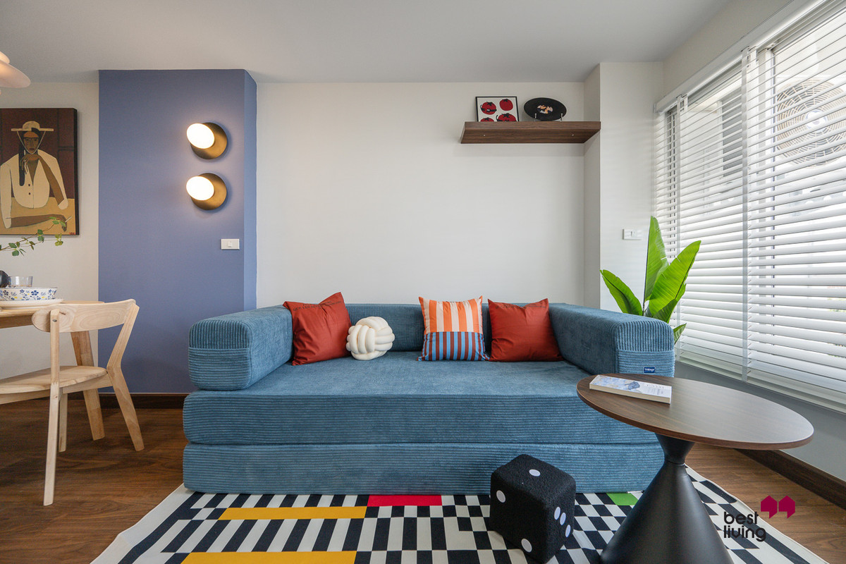 For SaleCondoRama9, Petchburi, RCA : Condo for sale, MRT Hua Mak, 5 minutes, 42 sq m, 2 balconies.