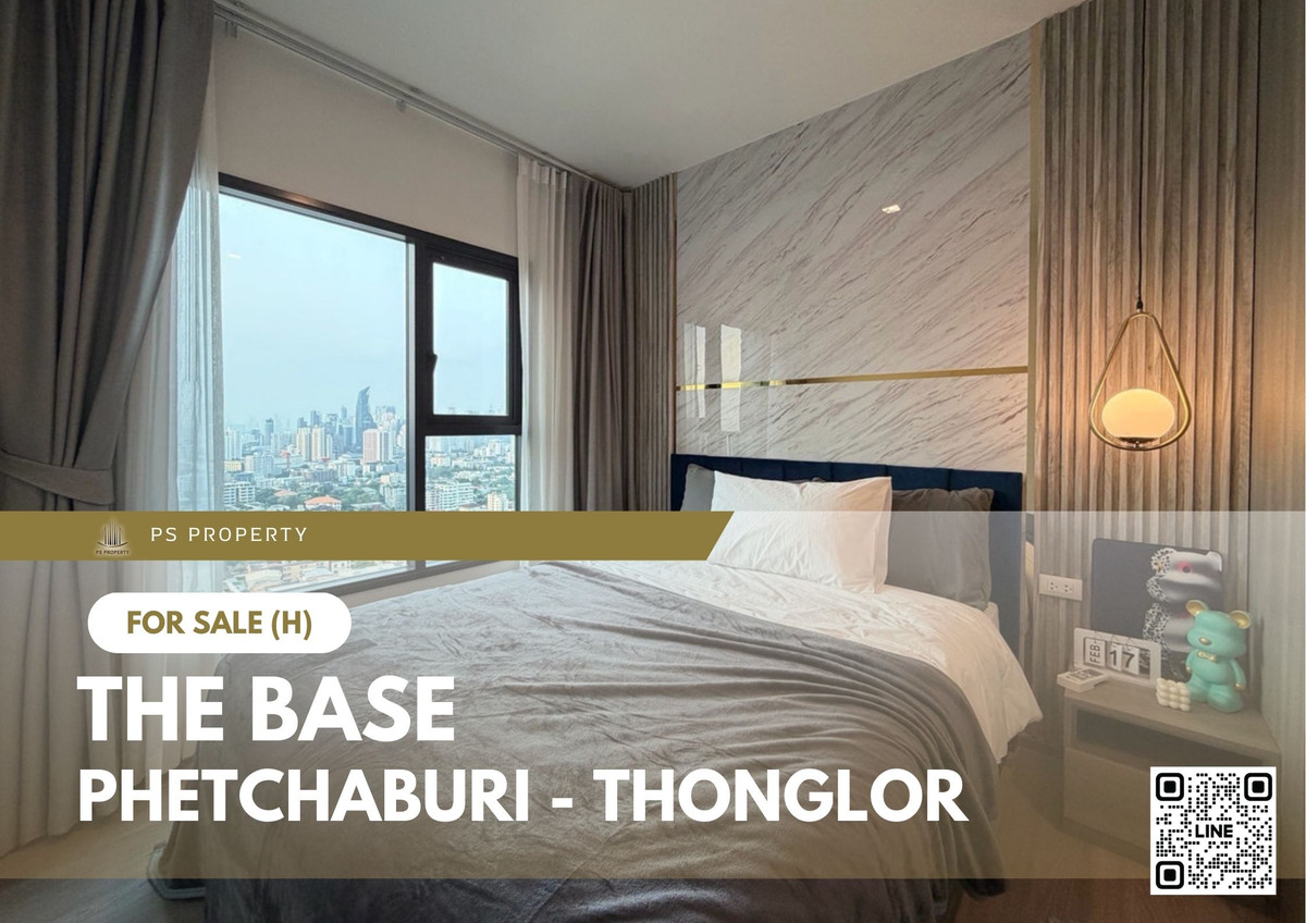 For SaleCondoRama9, Petchburi, RCA : Urgent Sale ✨ THE BASE Phetchaburi - Thonglor ✨ Fully furnished and equipped with appliances. Near BTS Thonglor.