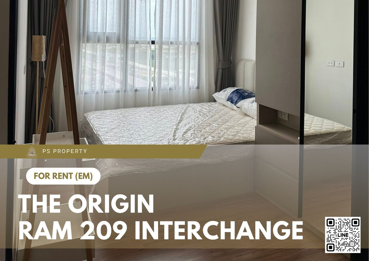 For RentCondoMin Buri, Romklao : For Rent ✨ The Origin Ram 209 Interchange ✨ Fully furnished with appliances. Close to 2 MRT lines: Pink Line and Orange Line.