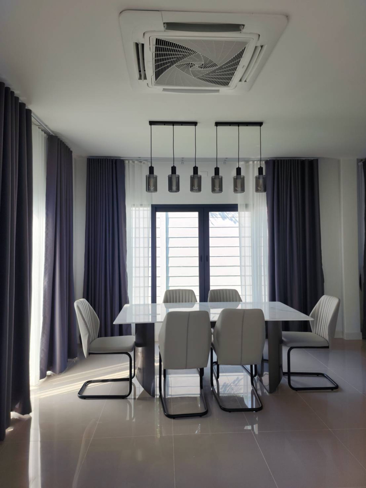 For RentSamut Prakan,Samrong : Semi-detached house for rent, Grande Pleno, Sukhumvit-Bangna, near Mega Bangna, beautiful house, wide area, ready to move in.