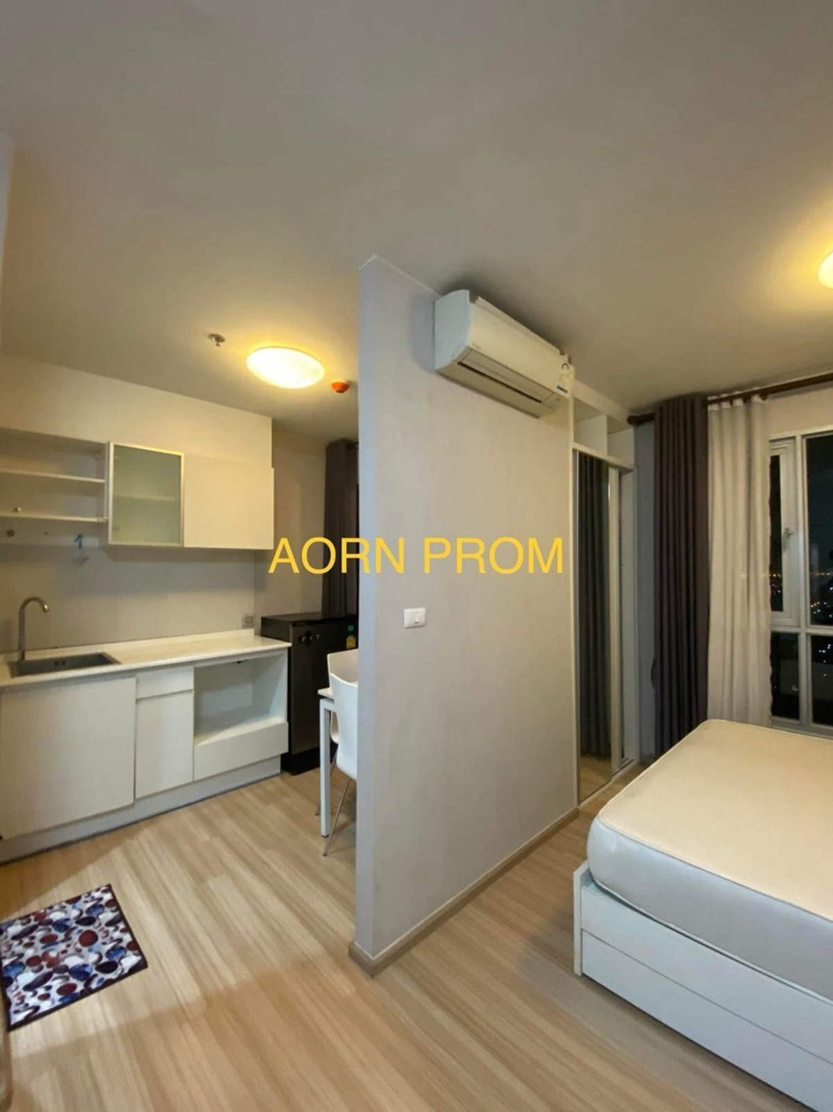 For RentCondoBang kae, Phetkasem : Very cheap, there is a washing machine 🌈 Fuse Sense Bangkae (Fuse sense Bangkae) Studio has a washing machine, air conditioner, refrigerator, TV, water heater, microwave, balcony facing north, cool room.