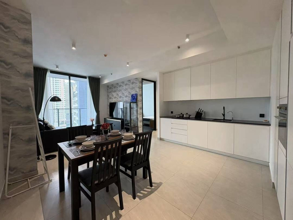 For RentCondoSathorn, Narathiwat : For rent: Tait Sathorn 12, luxury condo, large room, Sathorn area, 2 bedrooms, 99 sq m., near BTS St. Louis.