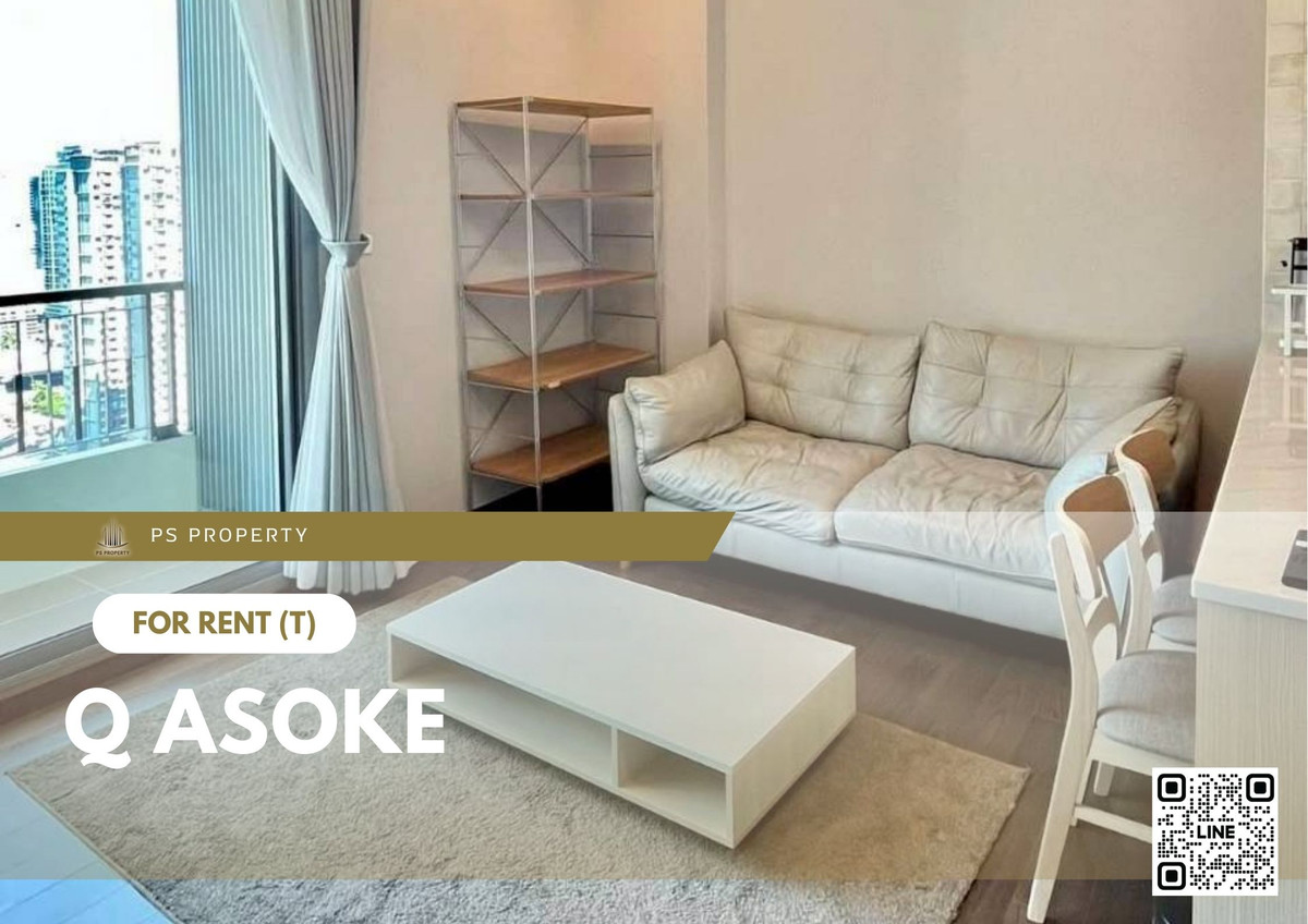For RentCondoRama9, Petchburi, RCA : For Rent ✨ Q Asoke ✨ Fully furnished with appliances, near BTS Asoke.