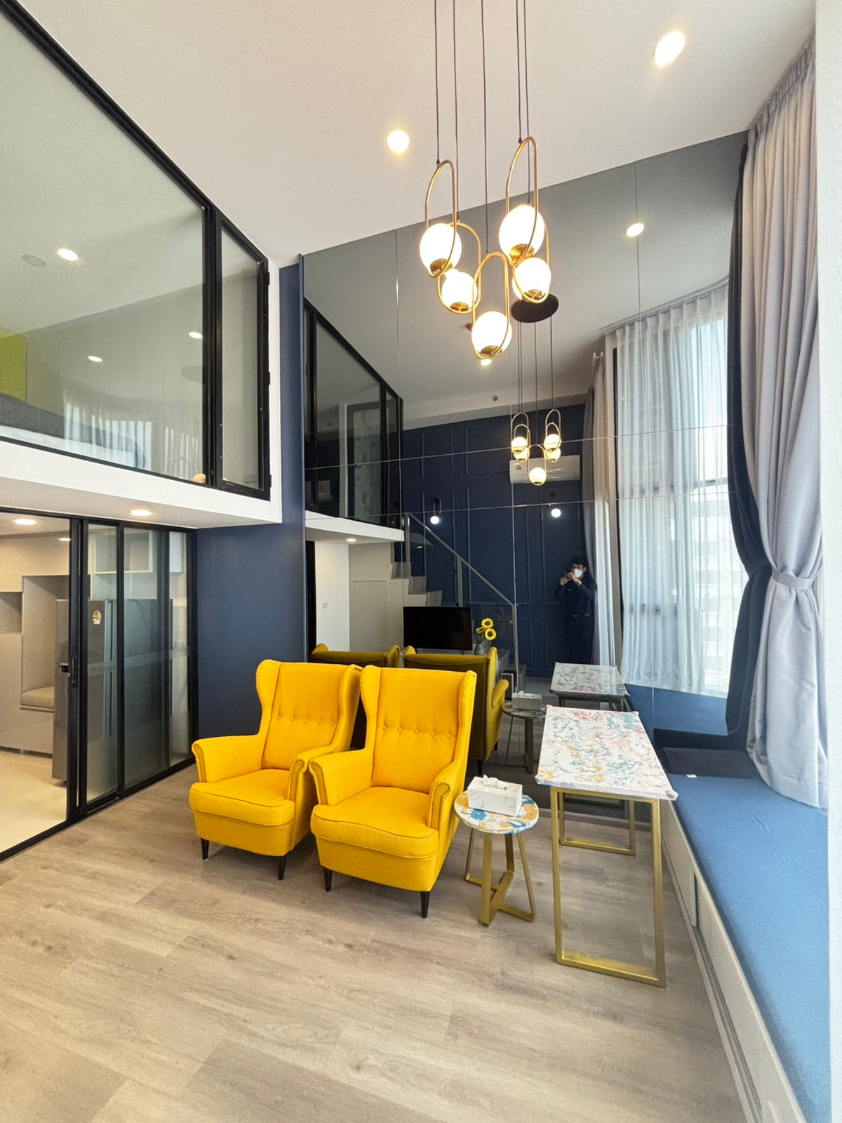 For RentCondoOnnut, Udomsuk : For rent: KnightsBridge Space Sukhumvit–Rama 4 | High ceiling Duplex | Near MRT Thailand Convention Centre | Fully furnished, ready to move in.