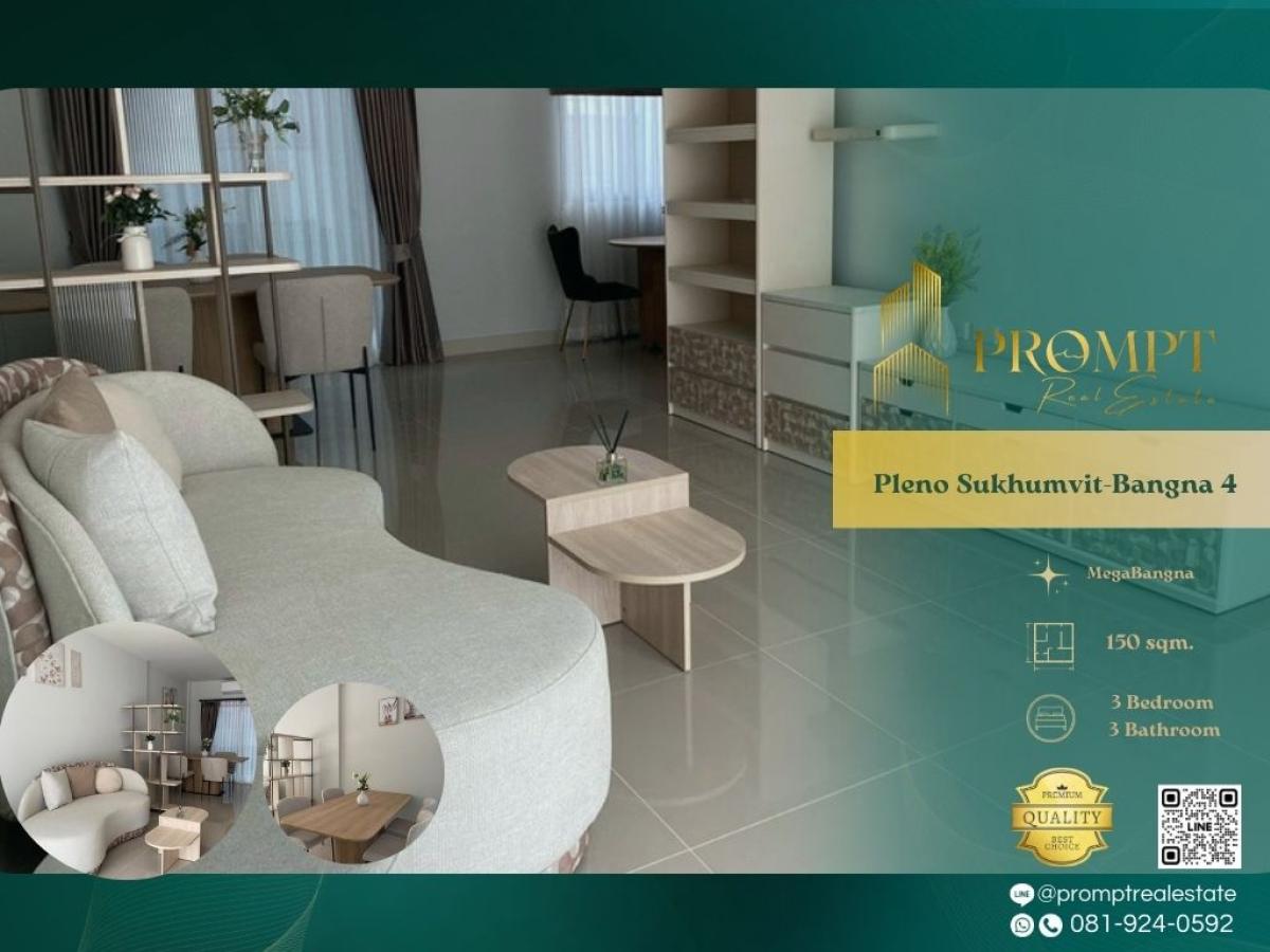 For RentHouseSamut Prakan,Samrong : OP02060 - Pleno Sukhumvit-Bangna 4 : พลีโน่ สุขุมวิท-บางนา 4 : Pleno Sukhumvit-Bangna 4 : พลีโน่ สุขุมวิท-บางนา 4 - #MegaBangna #InternationalSchool (SISB/TCIS /Concordian) #SuvarnabhumiAirport