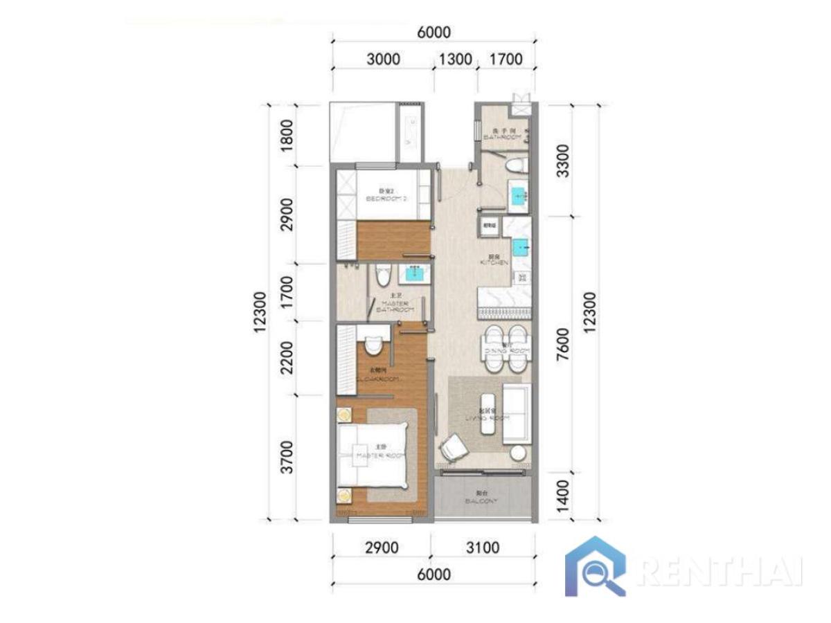 ขายคอนโดภูเก็ต : สำหรับ ขาย คอนโด 2 ห้องนอน ที่ AYANA Heights Seaview Residence