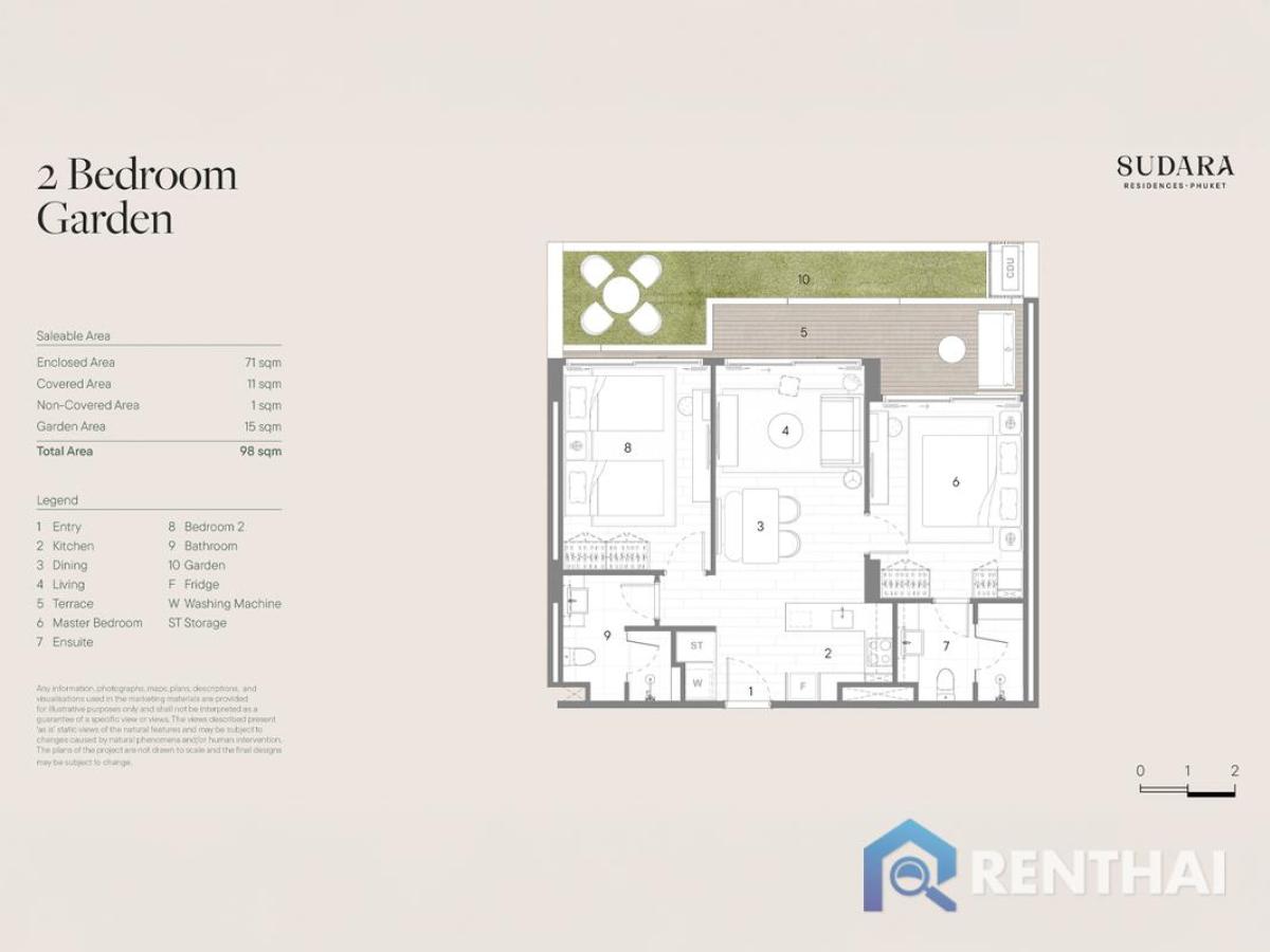 ขายคอนโดภูเก็ต : สำหรับ ขาย คอนโด 2 ห้องนอน ที่ Sudara Phase 1