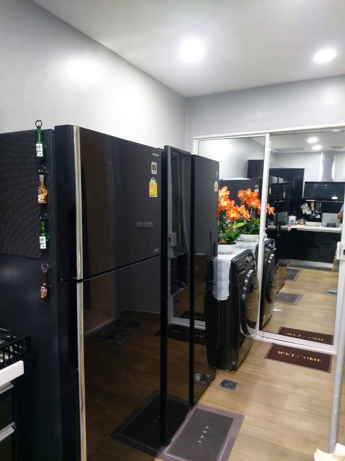 For RentTownhomeLadprao101, Happy Land, The Mall Bang Kapi : Townhouse for rent ✨ Baan Klang Muang Ladprao 87 ✨ 3 bedrooms, 4 bathrooms, corner unit, fully furnished and equipped with appliances.