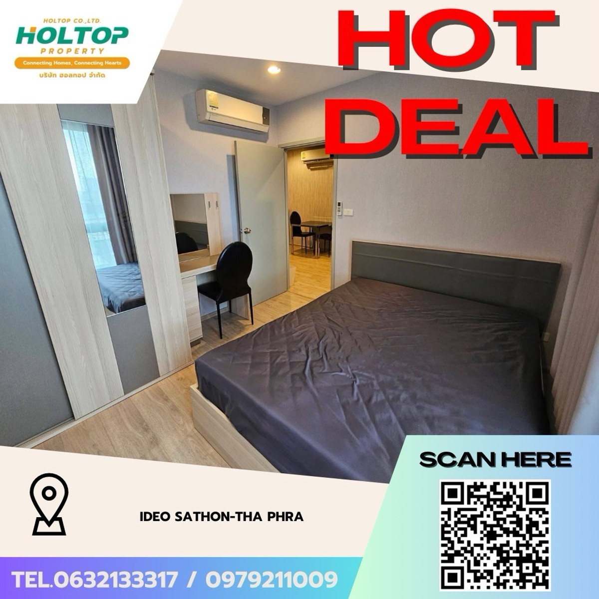 For RentCondoThaphra, Talat Phlu, Wutthakat : #Z4842💥 050369 🔥Condo for rent Ideo Sathon-Tha Phra