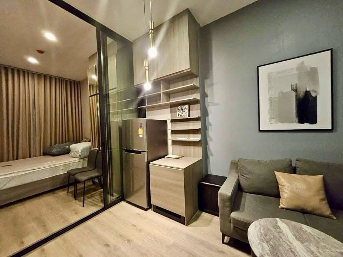 For RentCondoOnnut, Udomsuk : For rent, cheapest price Knightsbridge Prime Onnut, ready to move in, all room defects fixed, 30th floor, city view, good central area, very beautiful. Condo near BTS On Nut and department stores. Complete with electrical appliances and furniture, price 1