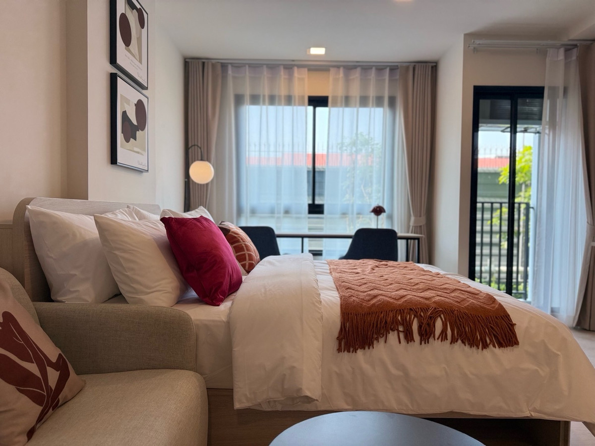 For RentCondoPathum Thani,Rangsit, Thammasat : Morning use, 1 bedroom, 13,000, opposite Bangkok University, new room. Ready to move in at the end of this month.