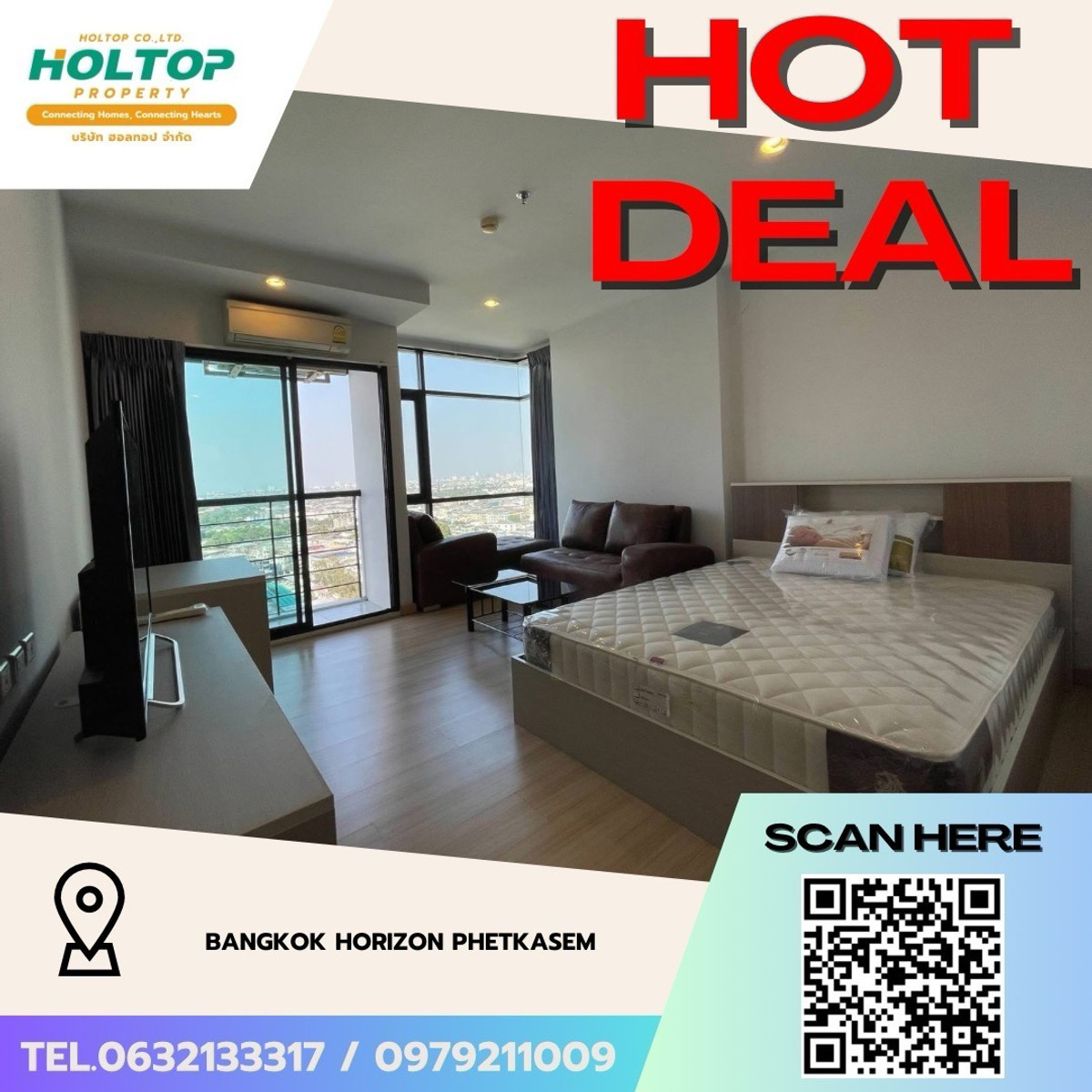 For RentCondoBang kae, Phetkasem : #Z4846💥 050369 🔥Condo for rent Bangkok Horizon Phetkasem (old code Z2405)