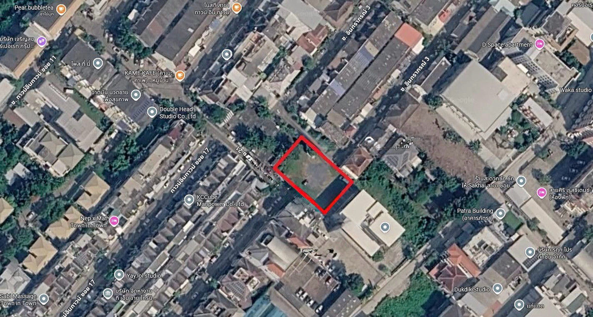 For SaleLandRamkhamhaeng, Hua Mak : Land for Sale 200 Sq.Wah in Town in Town, Lat Phrao – Suitable for Residence or Home Office
