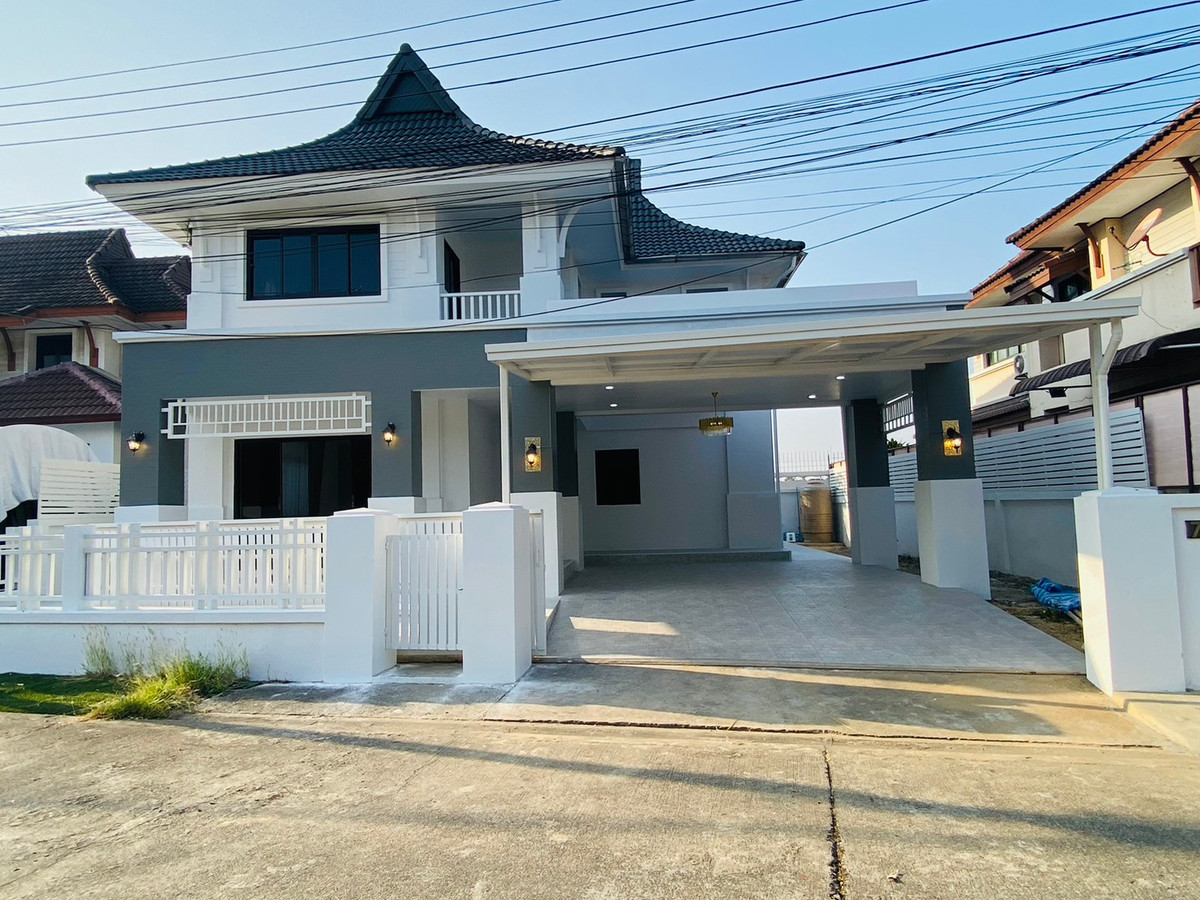 For SaleHouseMin Buri, Romklao : Single house for sale 64 sq m. Arena Garden Serithai 3 (Suan Siam 24)